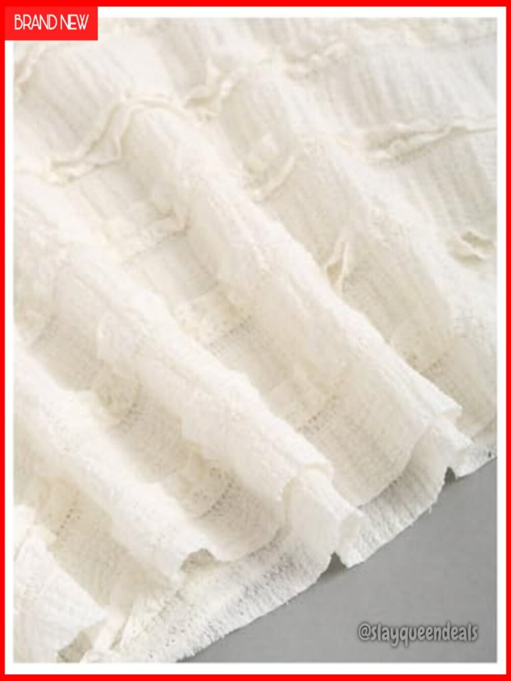 Y2K Babydoll Top Lace Trim Halter Neck Tie Front Strapless Peplum Tops Summer - Picture 5 of 5